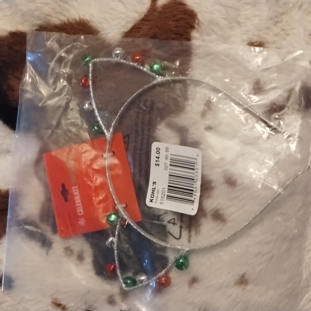 Kohl's Jingle Bell cat ear headband NWT